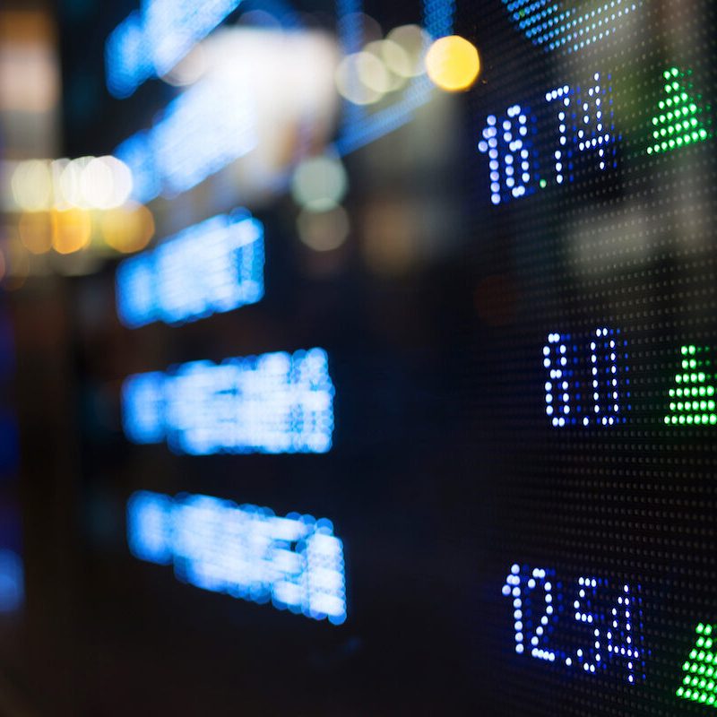 Display of Stock market quotes